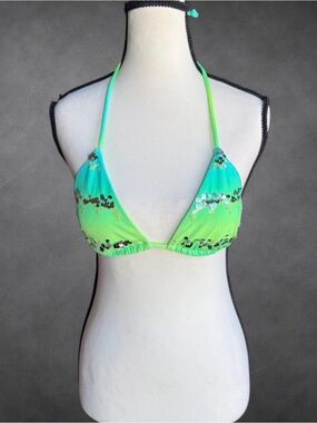 Victoria’s Secret Sequin Triangle Bikini‎ Top - Medium